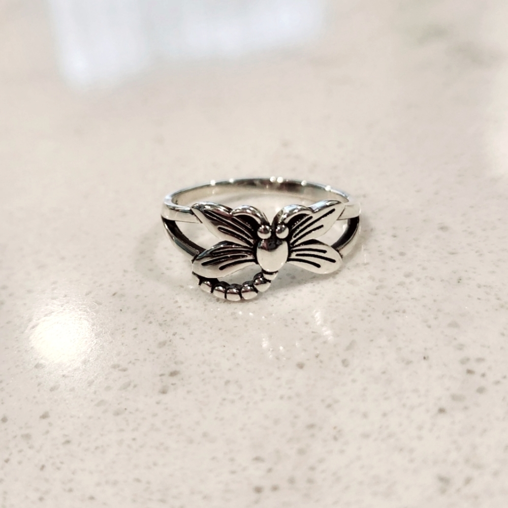 New Dragonfly Ring Sterling Silver Sizes 7, 8, 9, 10